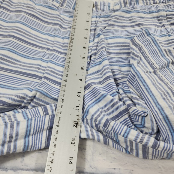 Polo Ralph Lauren Shorts MENS 33 Blue White Stripe Stretch Classic Fit Pony Logo - Picture 4 of 12